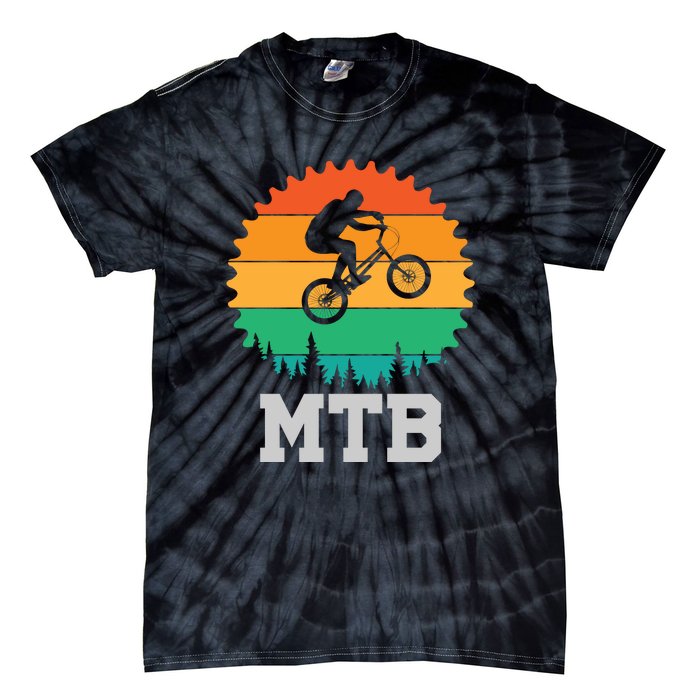 Retro Vintage MTB Gift For Mountain Bikers Gift Road Cyling Tie-Dye T-Shirt