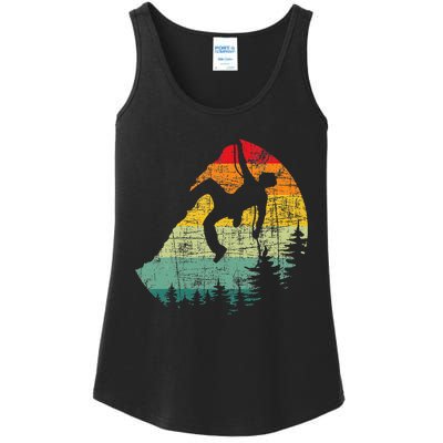 Retro Vintage Mountain Climber Rock Climbing Bouldering Ladies Essential Tank