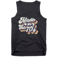 Retro Vintage Made In The 70's 1970s Born Birthday Day Gift Tank Top