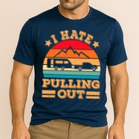 Retro Vintage Mountains I Hate Pulling Out Funny Camping Performance Shirt
