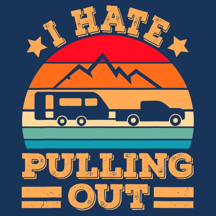 Retro Vintage Mountains I Hate Pulling Out Funny Camping Apron