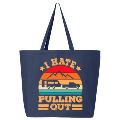 Retro Vintage Mountains I Hate Pulling Out Funny Camping 25L Jumbo Tote