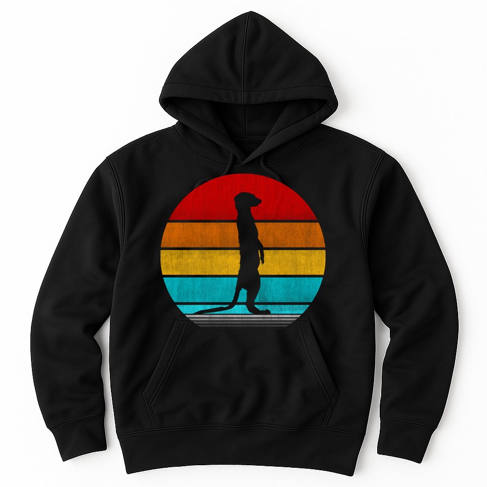 Retro Vintage Meerkat Hoodie
