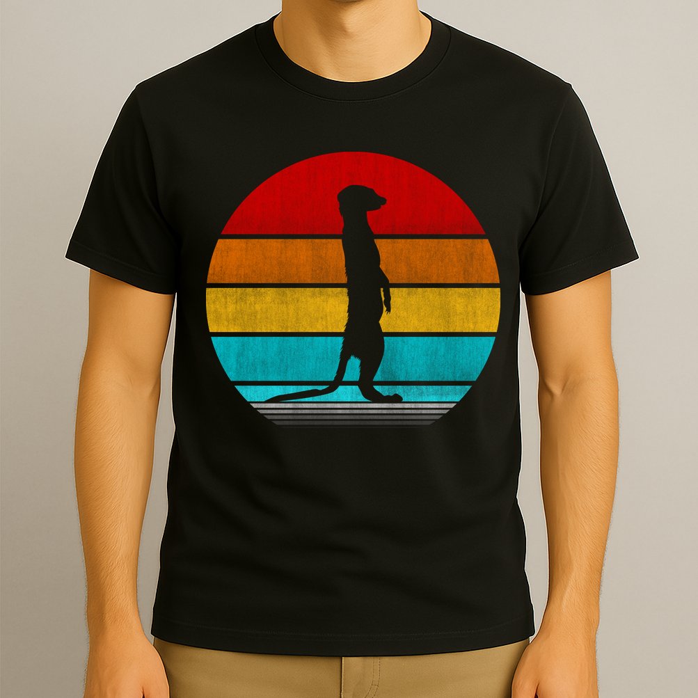 Retro Vintage Meerkat T-Shirt