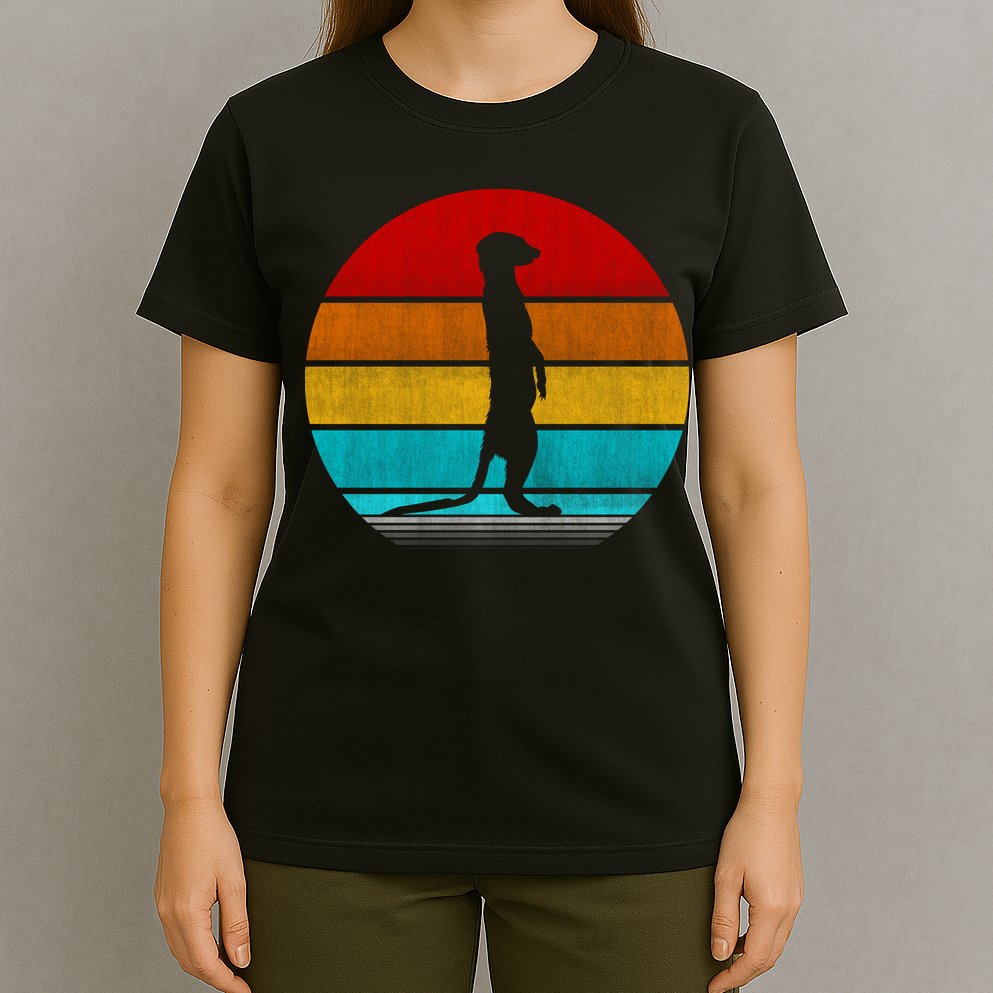 Retro Vintage Meerkat T-Shirt