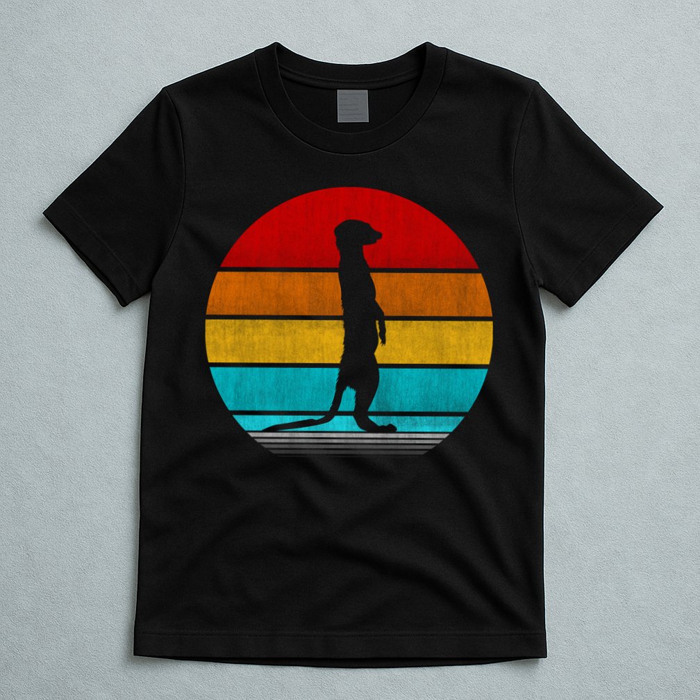Retro Vintage Meerkat T-Shirt