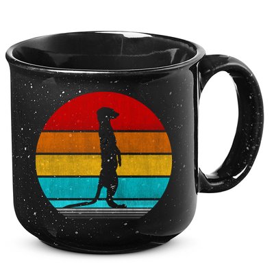 Retro Vintage Meerkat 15oz Campfire Ceramic Mug