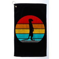 Retro Vintage Meerkat Golf Towel