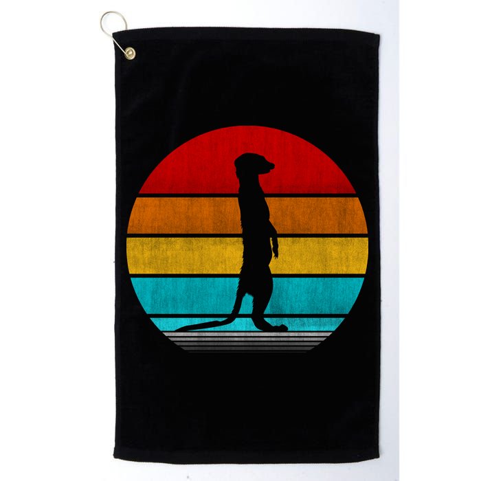 Retro Vintage Meerkat Golf Towel