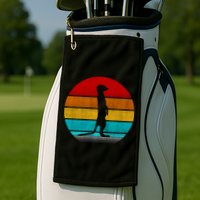 Retro Vintage Meerkat Golf Towel
