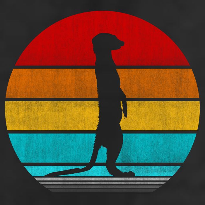 Retro Vintage Meerkat Golf Towel