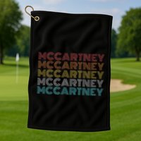 Retro Vintage McCartney name style  Golf Towel