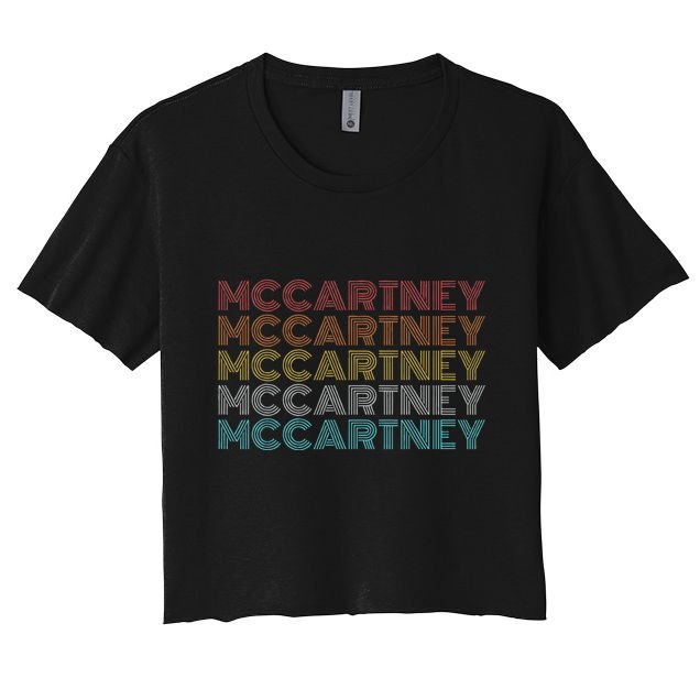 Retro Vintage McCartney name style  Crop Top