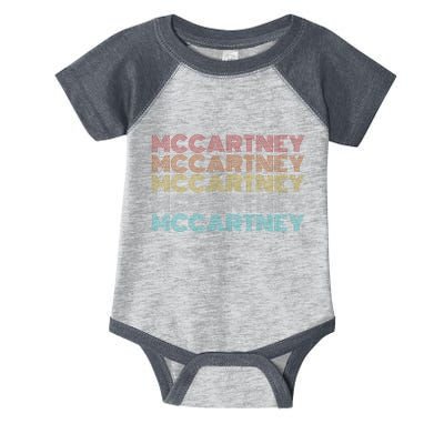 Retro Vintage McCartney name style  Infant Baby Jersey Bodysuit
