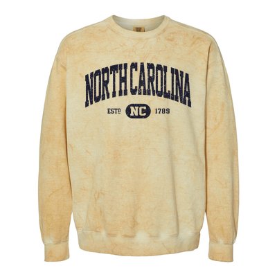 Retro Vintage North Carolina Colorblast Crewneck Sweatshirt