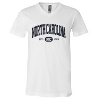 Retro Vintage North Carolina V-Neck T-Shirt