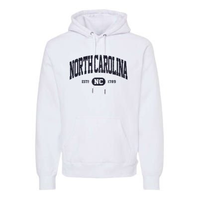 Retro Vintage North Carolina Premium Hoodie