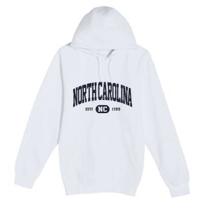 Retro Vintage North Carolina Premium Pullover Hoodie