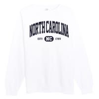 Retro Vintage North Carolina Premium Crewneck Sweatshirt