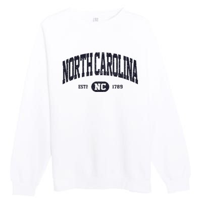 Retro Vintage North Carolina Premium Crewneck Sweatshirt