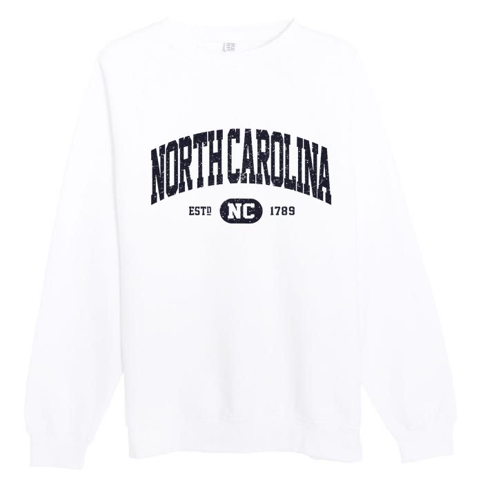 Retro Vintage North Carolina Premium Crewneck Sweatshirt