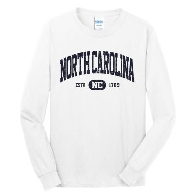 Retro Vintage North Carolina Tall Long Sleeve T-Shirt