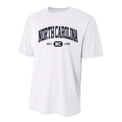 Retro Vintage North Carolina Performance Sprint T-Shirt