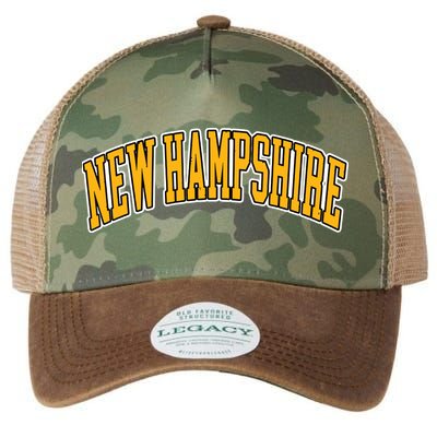 Retro Vintage New Hampshire States American Distressed Gifts Legacy Tie Dye Trucker Hat