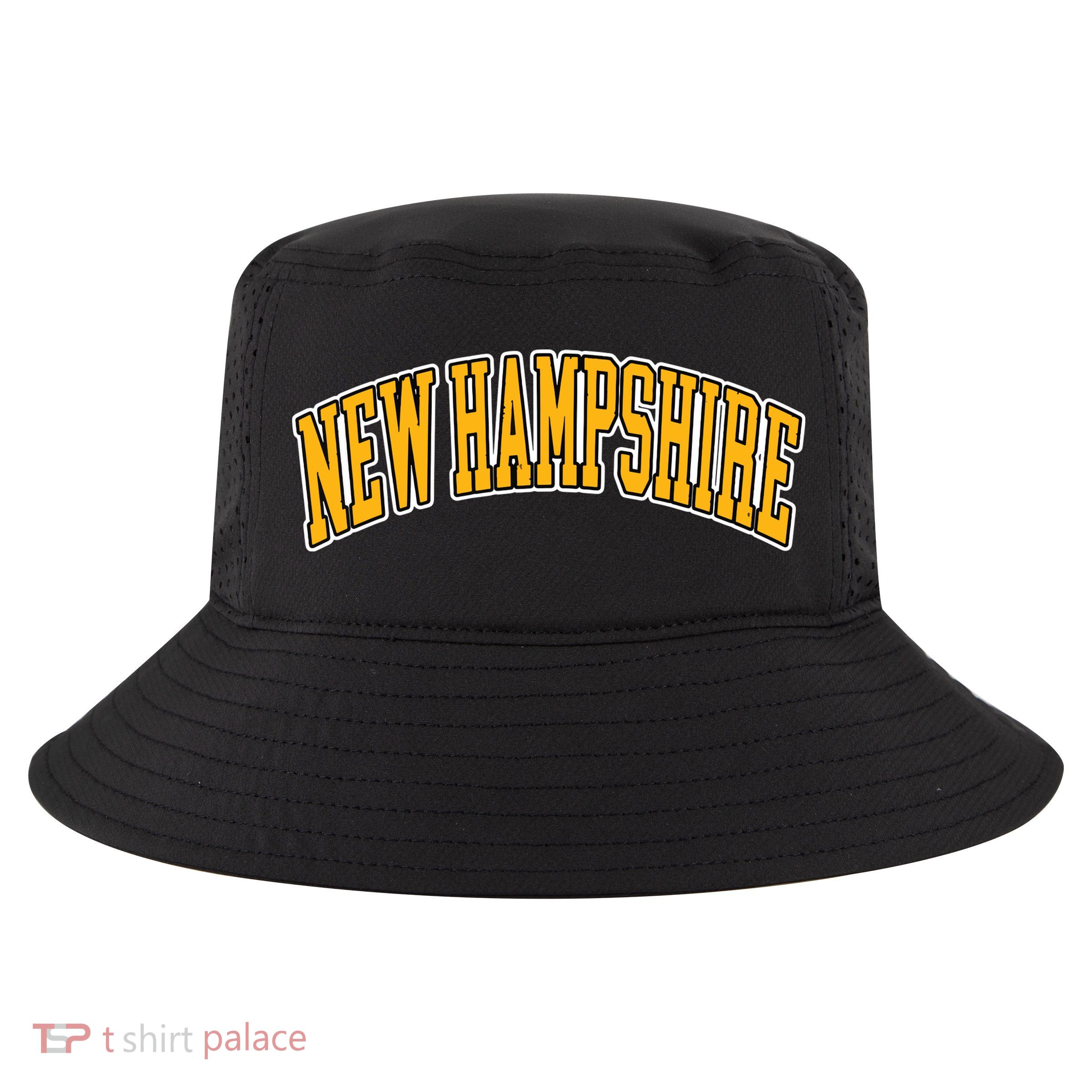 Retro Vintage New Hampshire States American Distressed Gifts Cool Comfort Performance Bucket Hat