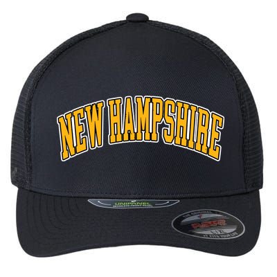 Retro Vintage New Hampshire States American Distressed Gifts Flexfit Unipanel Trucker Cap