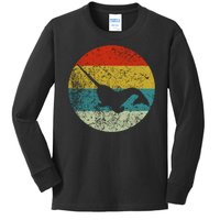 Retro Vintage Narwhal Kids Long Sleeve Shirt