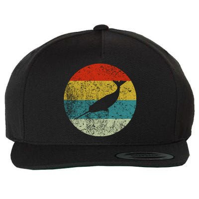 Retro Vintage Narwhal Wool Snapback Cap