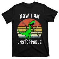 Retro Vintage Now I Am Unstoppable Trex Funny TRex T-Shirt