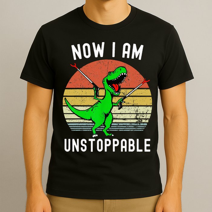 Retro Vintage Now I Am Unstoppable Trex Funny TRex T-Shirt
