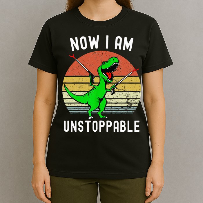 Retro Vintage Now I Am Unstoppable Trex Funny TRex T-Shirt