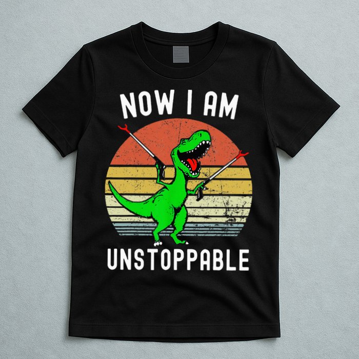 Retro Vintage Now I Am Unstoppable Trex Funny TRex T-Shirt