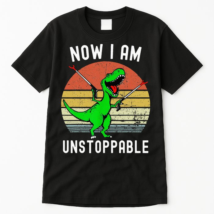 Retro Vintage Now I Am Unstoppable Trex Funny TRex Tall T-Shirt