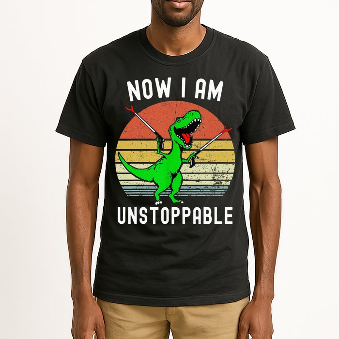 Retro Vintage Now I Am Unstoppable Trex Funny TRex Tall T-Shirt