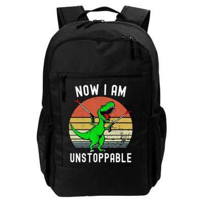 Retro Vintage Now I Am Unstoppable Trex Funny TRex Backpack