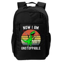 Retro Vintage Now I Am Unstoppable Trex Funny TRex Backpack