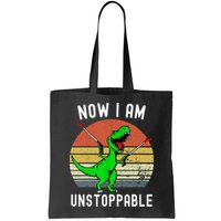Retro Vintage Now I Am Unstoppable Trex Funny TRex Bag