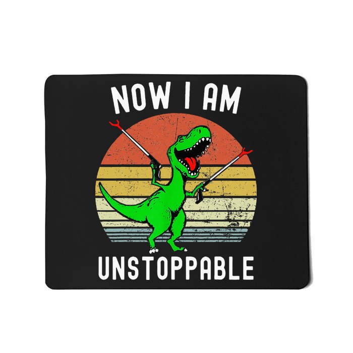 Retro Vintage Now I Am Unstoppable Trex Funny TRex Mousepad