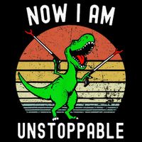 Retro Vintage Now I Am Unstoppable Trex Funny TRex Mousepad
