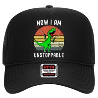 Retro Vintage Now I Am Unstoppable Trex Funny TRex Trucker Hat