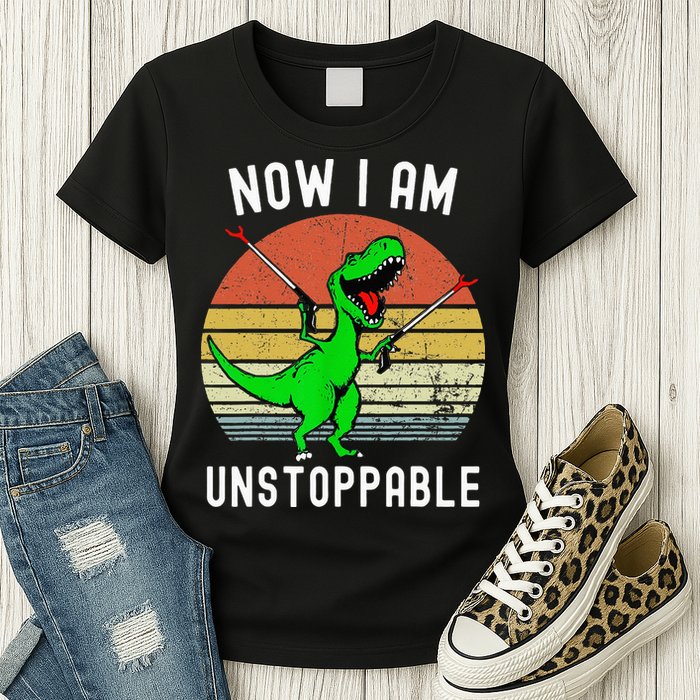Retro Vintage Now I Am Unstoppable Trex Funny TRex Womens T-Shirt