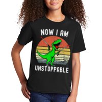 Retro Vintage Now I Am Unstoppable Trex Funny TRex Kids T-Shirt
