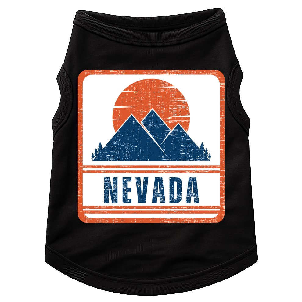 Retro Vintage Nevada USA Mountain Gift For Men Doggie Tank