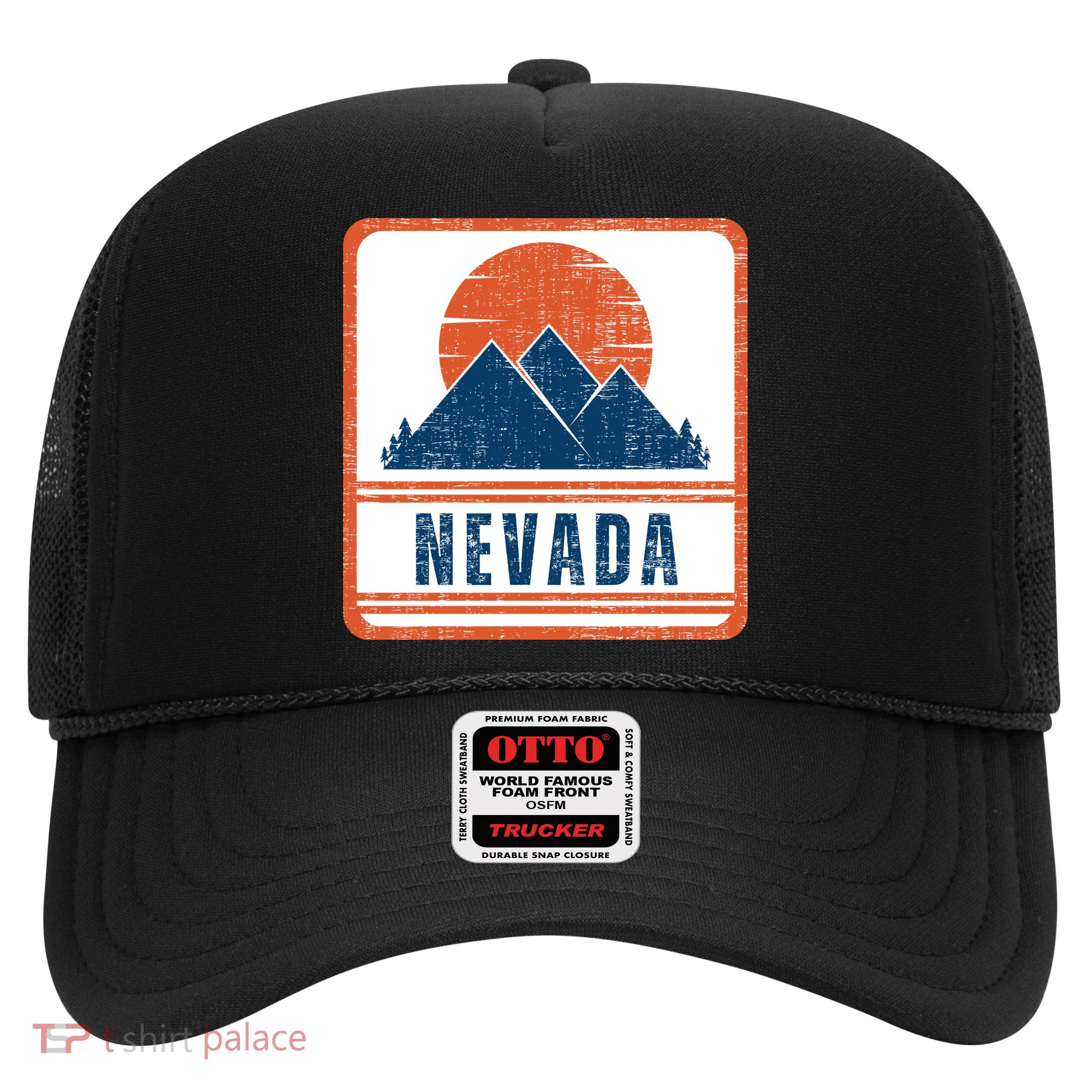 Retro Vintage Nevada USA Mountain Gift For Men Trucker Hat