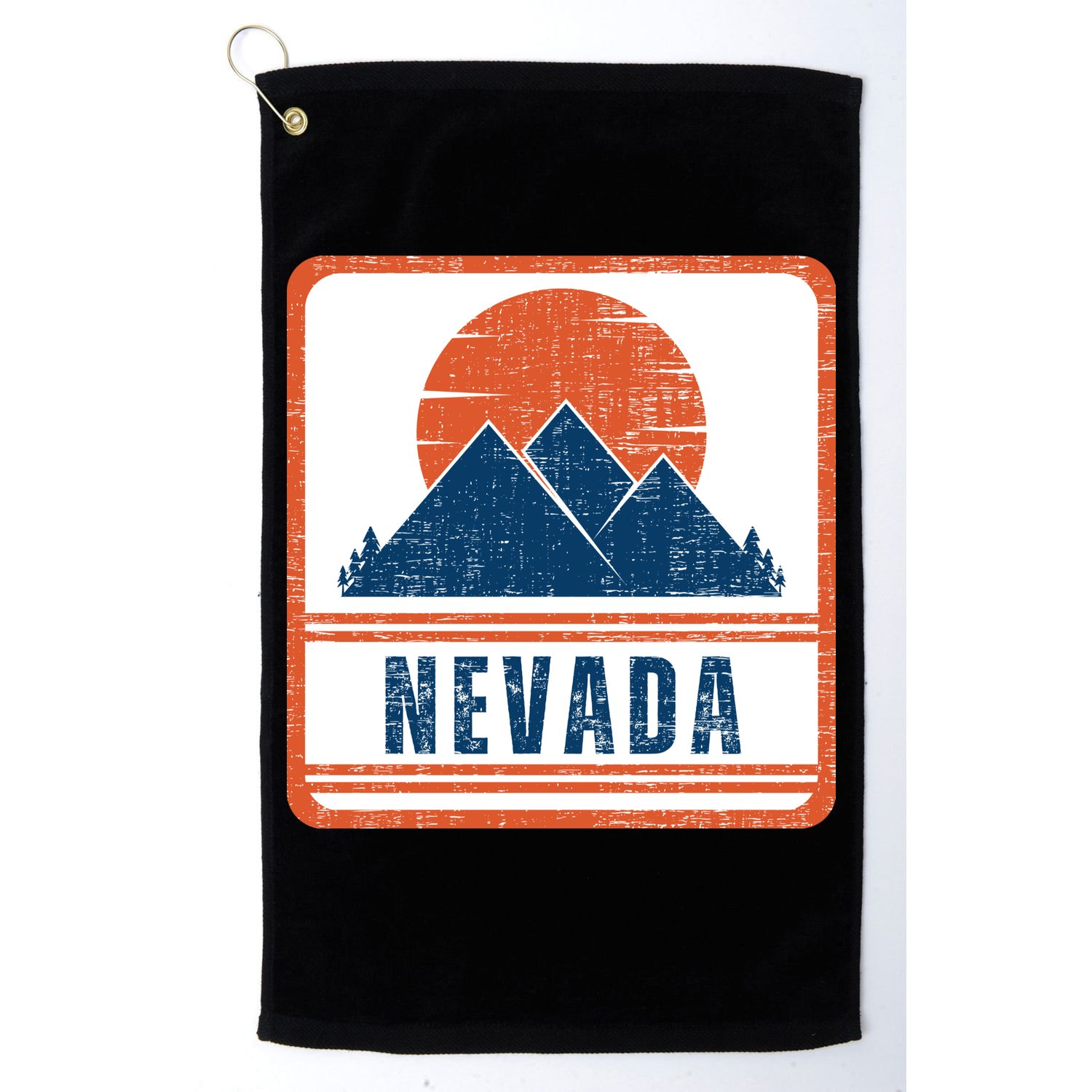 Retro Vintage Nevada USA Mountain Gift For Men Golf Towel