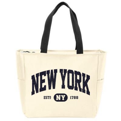 Retro Vintage New York Ny Zip Tote Bag